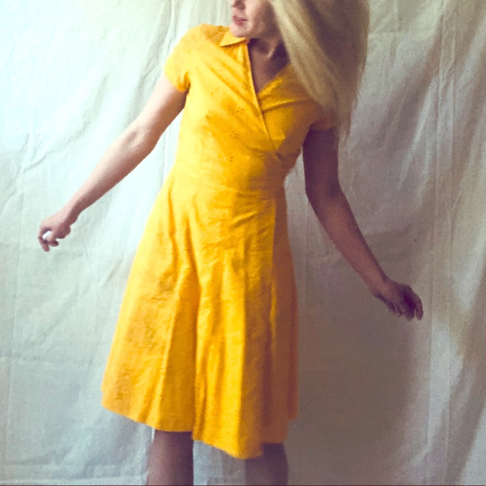 Yellow Wrap Dress